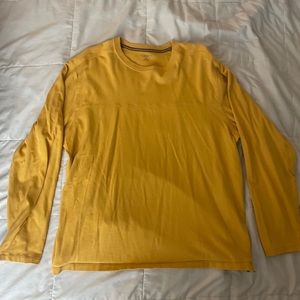 Sonoma Men’s Crewneck Mustard Yellow Long Sleeve Cotton Shirt